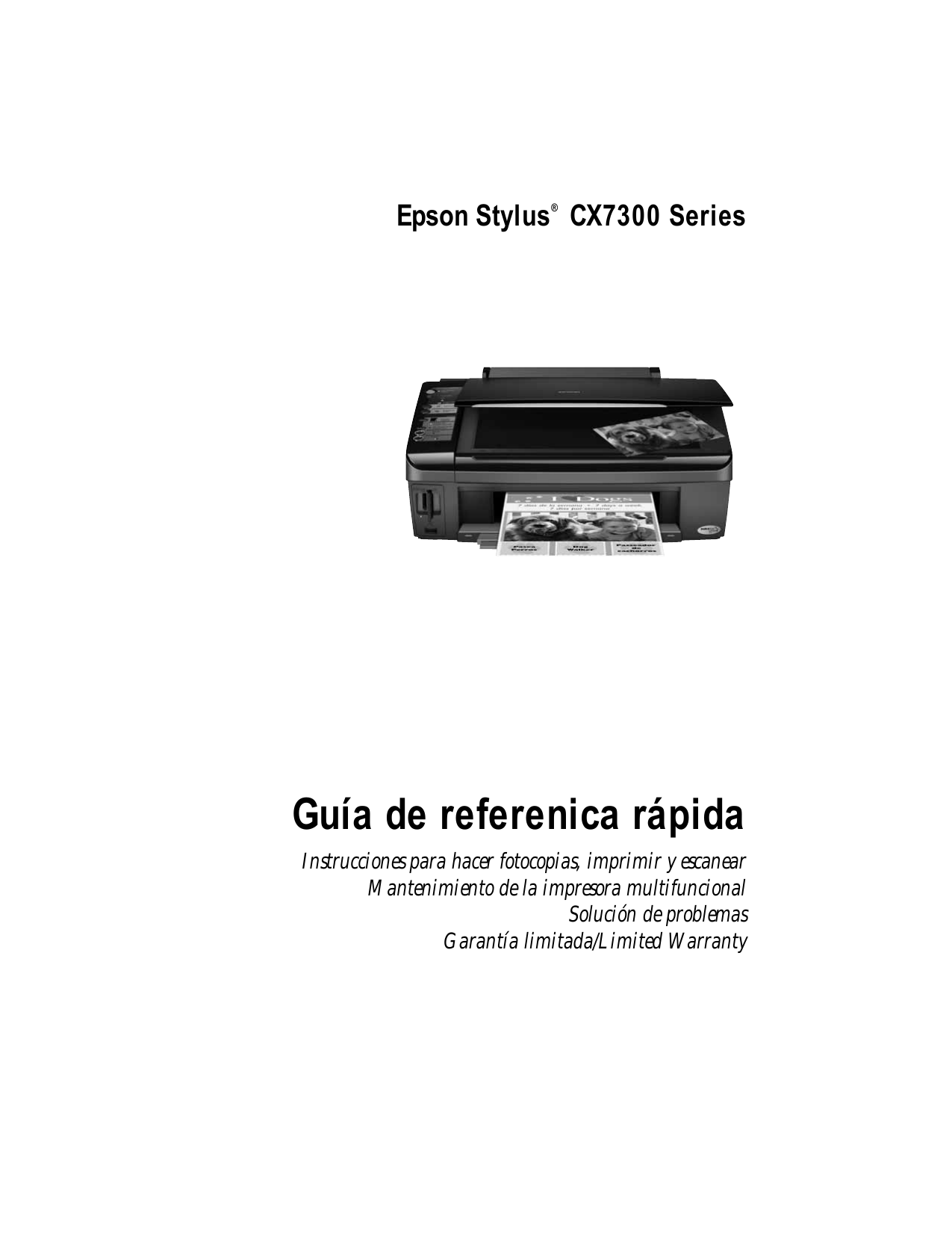 Manual de usuario | Epson Stylus CX7300 Series | Manualzz