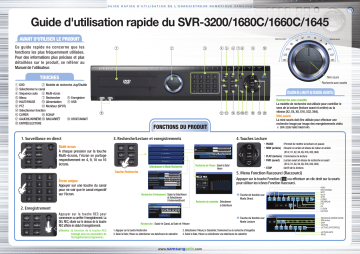 Samsung | SVR 1680 | Manuel utilisateur | Guide d`utilisation rapide du SVR | Manualzz