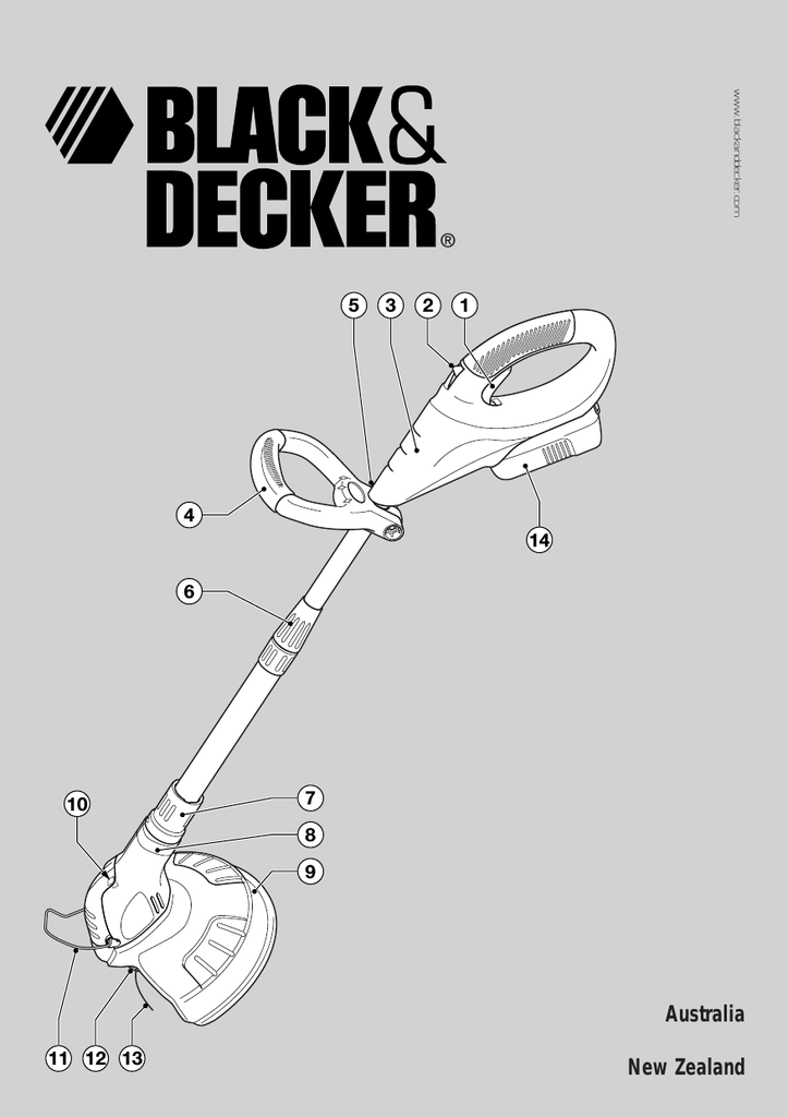 Black & Decker BST2018 Type H2 Cordless String Trimmer Spare Parts