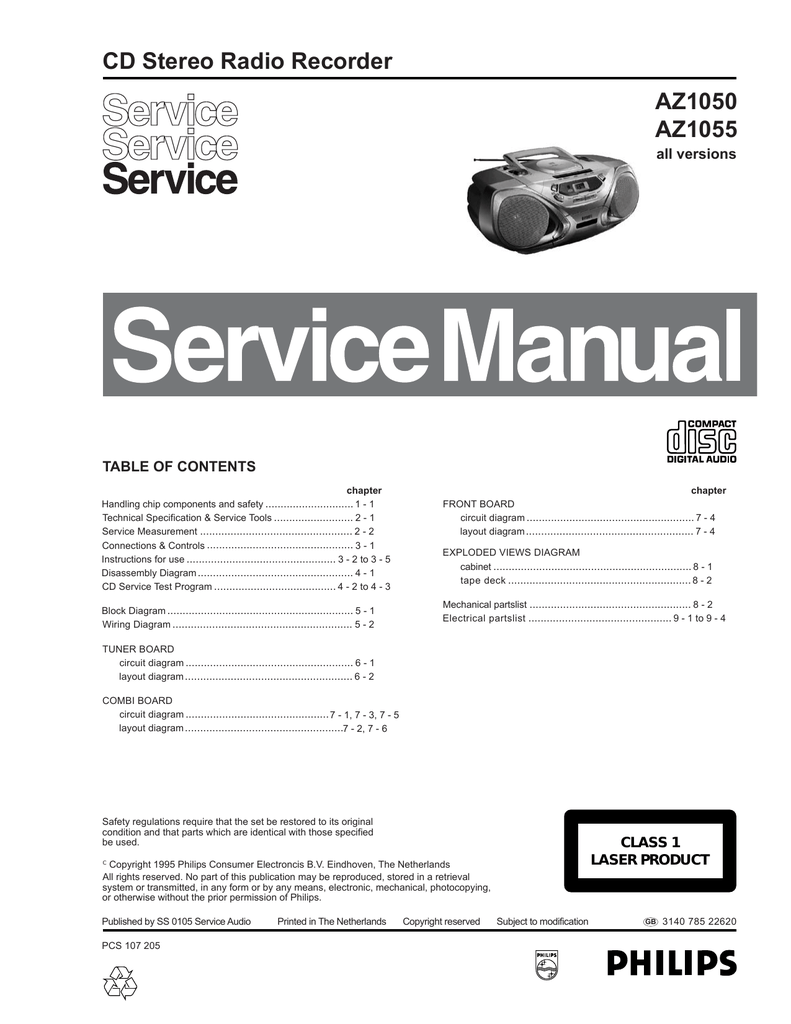 Service manual philips. Philips az 1055. Магнитола Philips az 1055. Philips az 1890 service manual. Philips az1060 схема.