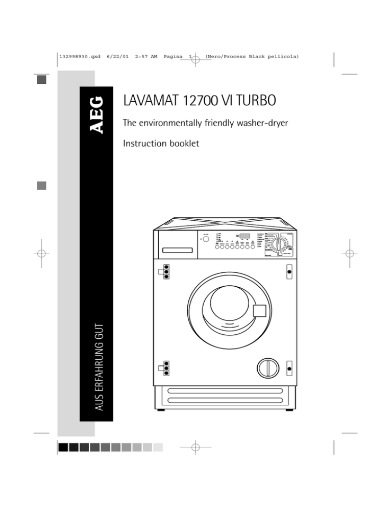 AEG LAVAMAT 12700 VI TURBO Operating instructions Manualzz