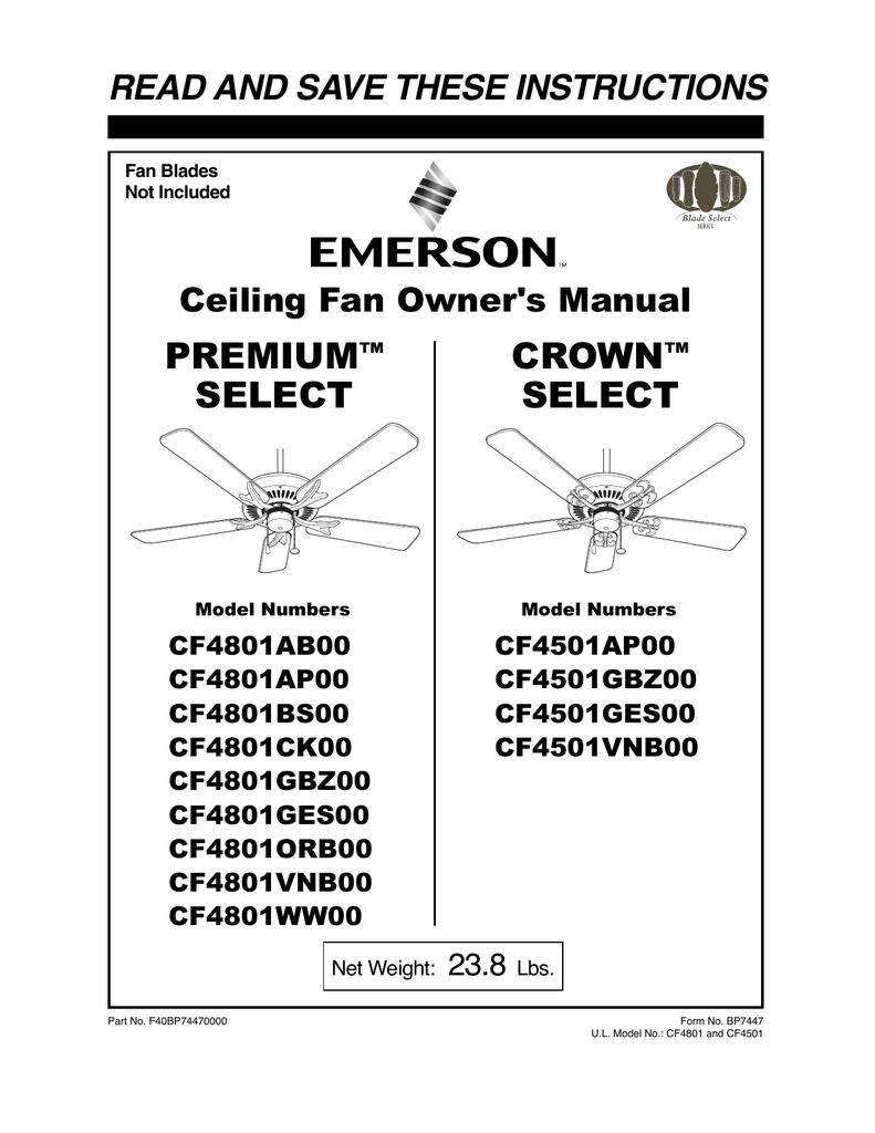 Emerson Cf4501gbz00 Owner S Manual Manualzz Com