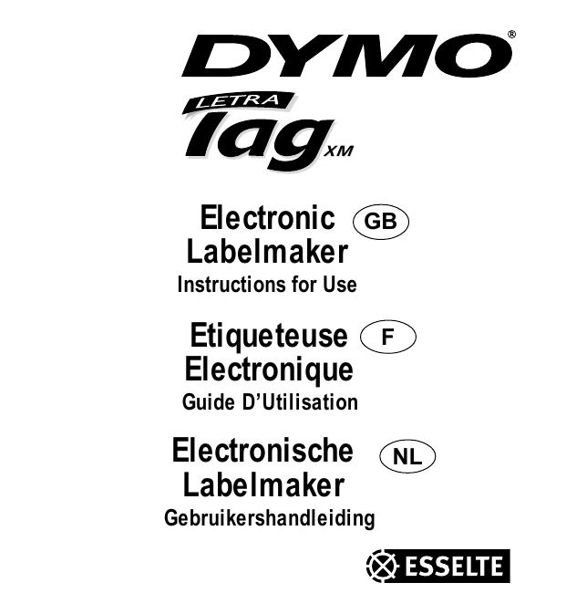 Dymo LetraTAG XM User manual | Manualzz