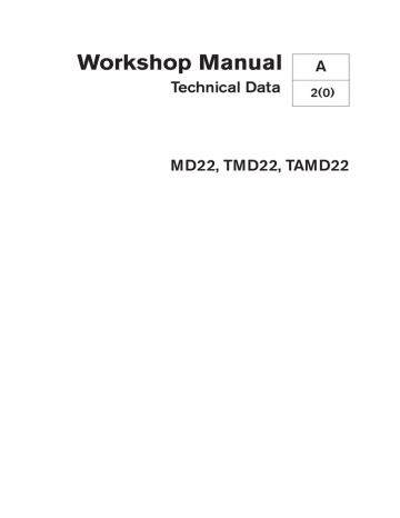 Volvo Penta MD22 A, MD22L A, MD22L B, MD22P B, TMD22 A Workshop Manual ...