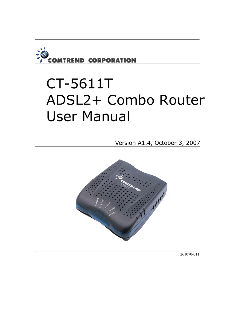 COMTREND CT-5611 USB DOWNLOAD DRIVER