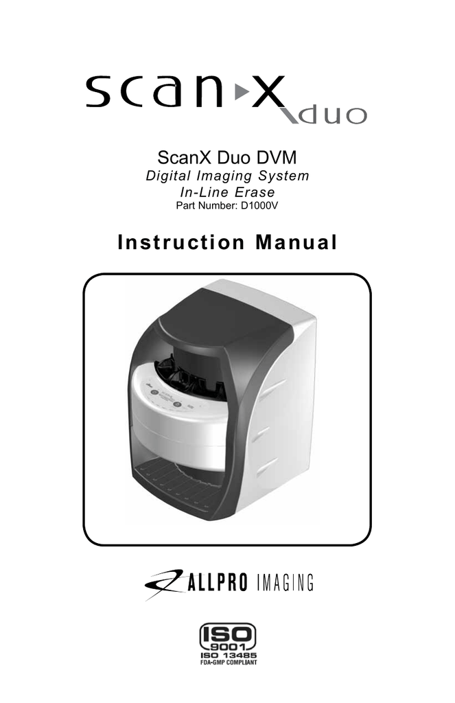 Allpro ScanX Duo DVM Technical data | Manualzz