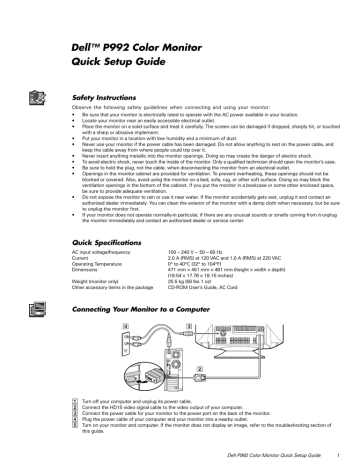 Dell P992 Setup guide | Manualzz