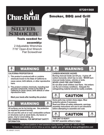 Char Broil 7201560 Charcoal Grill User manual Manualzz