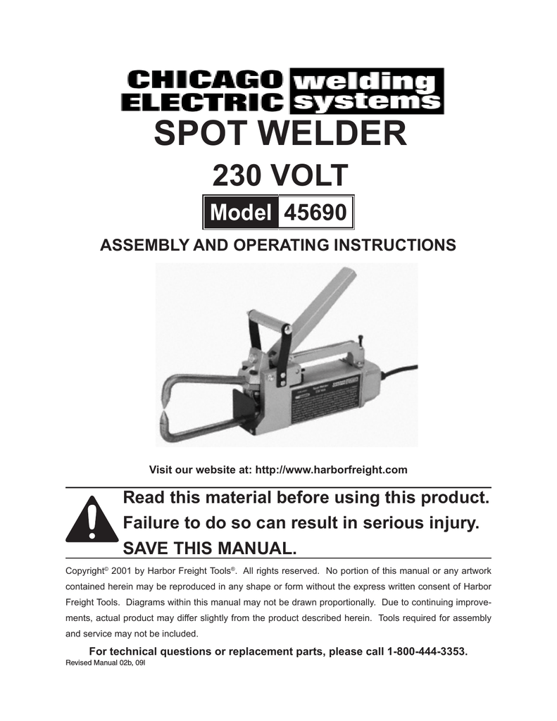 Chicago Electric Spot Welder Parts Reviewmotors.co
