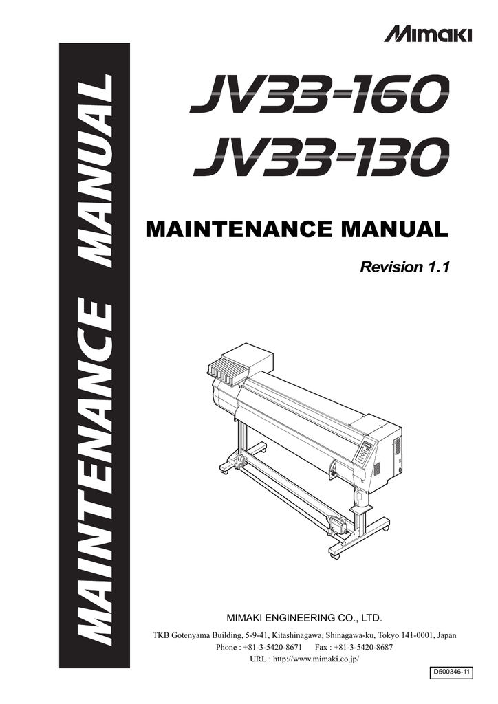 MIMAKI JV33-130 Specifications | Manualzz