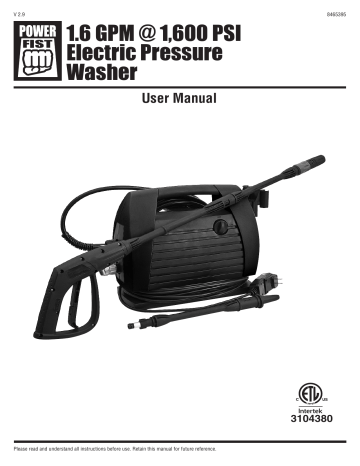 Princess auto 600 PSI GAS PRESSURE WASHER User manual | Manualzz