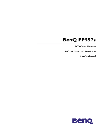 BenQ FP557S User`s manual | Manualzz