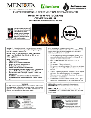 Mendota FV-41-M-PF2 Owner`s manual | Manualzz