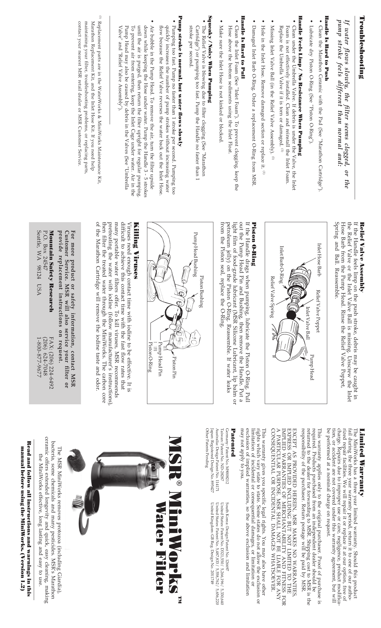 msr miniworks ex water filter cleaning instructions