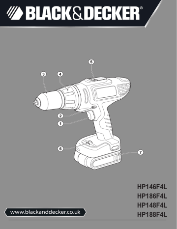 Black & Decker HP146F4LBK Cordless drill type h2 Instruction manual | Manualzz