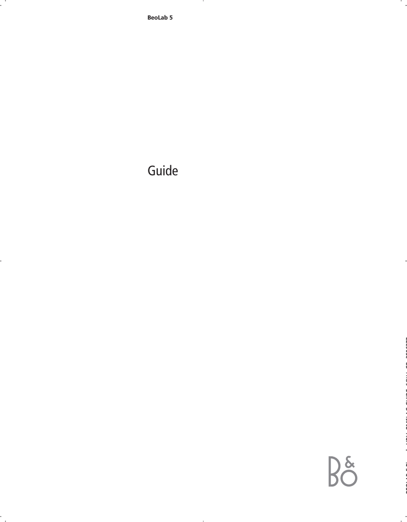 Bang & Olufsen BeoLab 5 Specifications