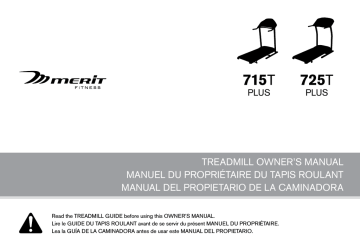 Merit 725t treadmill discount manual