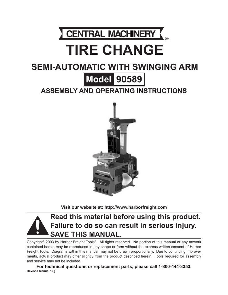 Tire Change Harbor Freight Tools Manualzz