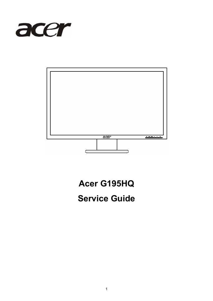 Acer G185H Technical information | Manualzz