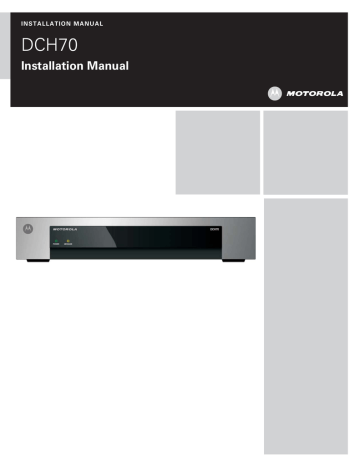 Motorola DCH70 Installation manual | Manualzz