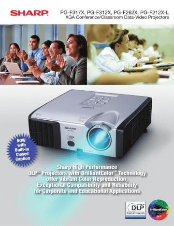 Sharp PGF312X Projector User manual | Manualzz