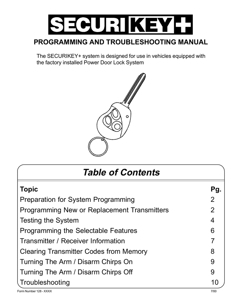 Audiovox Securikey Programming Instructions Manualzz Com
