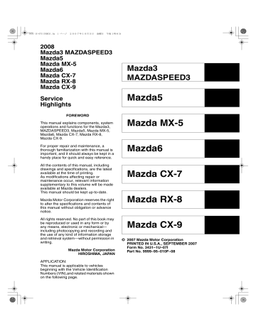 Mazda5 Mazda Mx 5 Mazda6 Mazda Cx 7 Mazda Rx 8 Manualzz