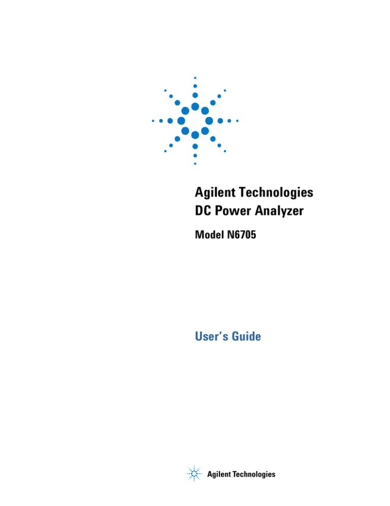 Agilent Technologies N6705 User S Guide Manualzz