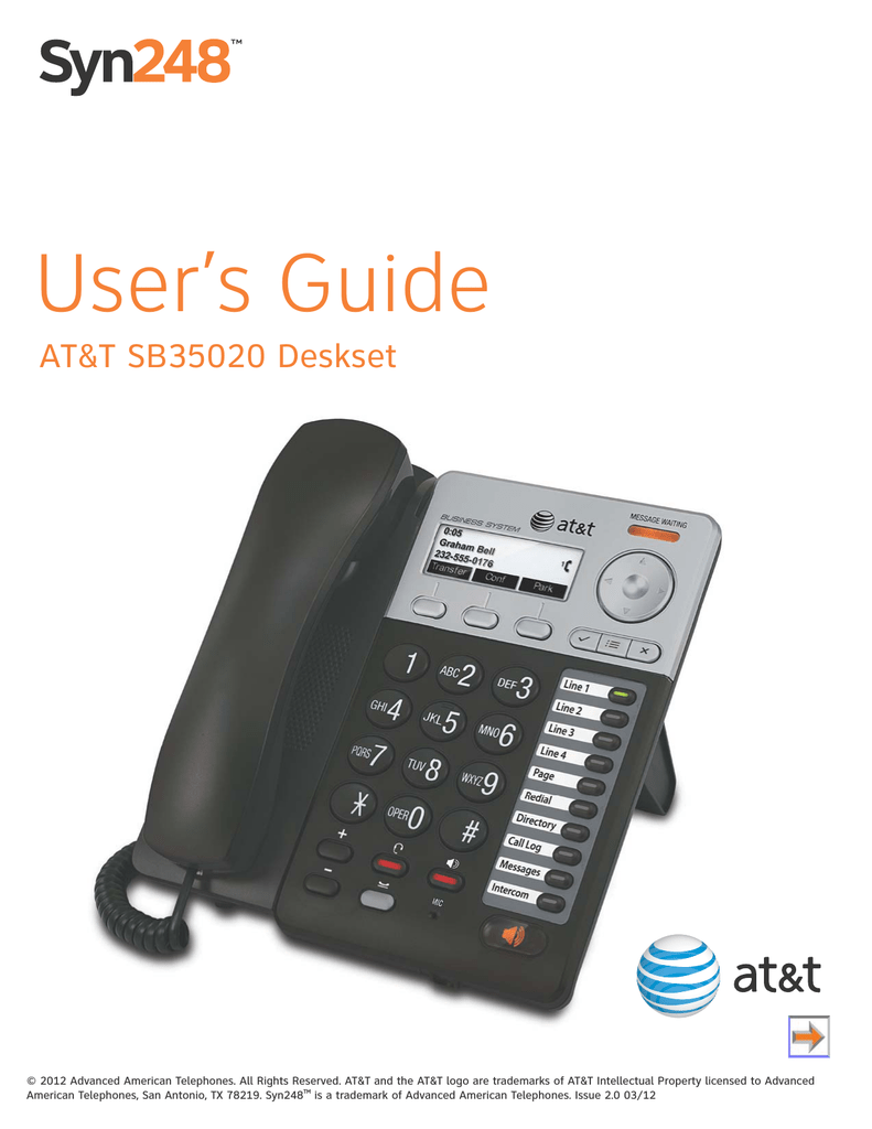 AT&T SB35020 User`s guide | Manualzz