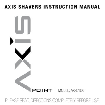 Bodyline Products International POINT AX-0100 User manual | Manualzz