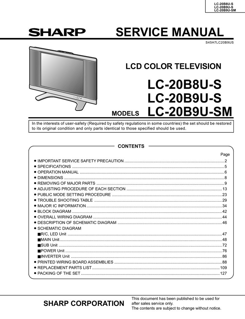 Схема sharp 20b sc