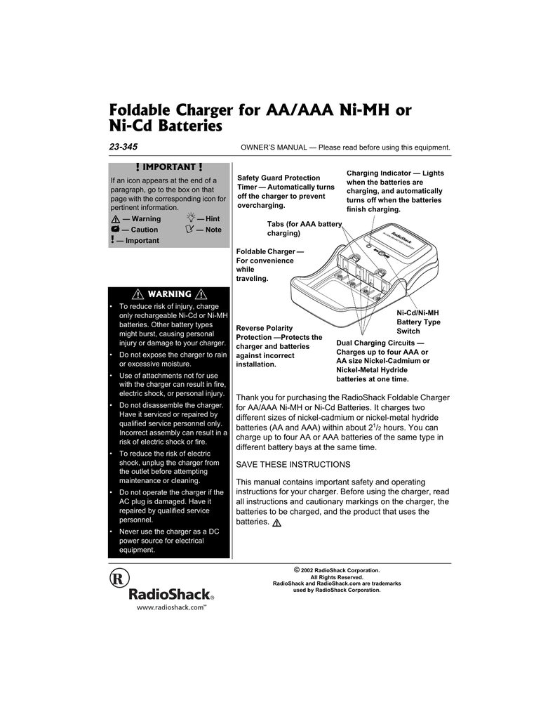 how to operate a rechargeable radio shack battery charger how to operate a rechargeable radio shack battery charger