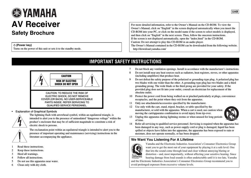 Yamaha Rx V377 Service Manual