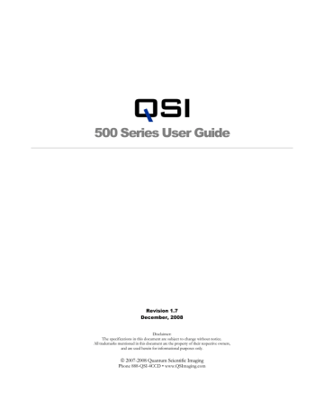 QSI 520c User guide | Manualzz