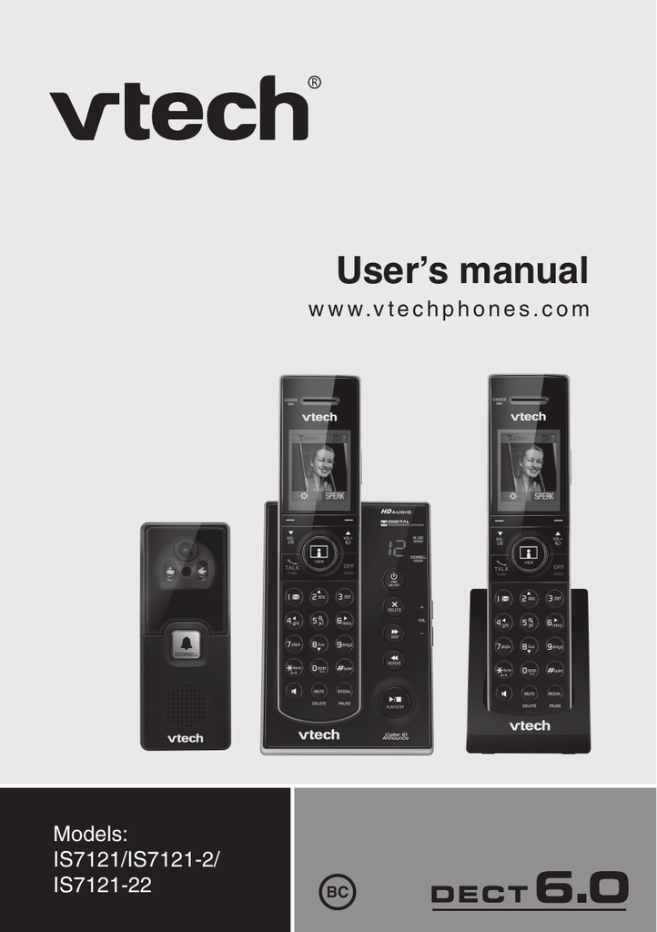 VTech IS7121-2 User`s Manual | Manualzz