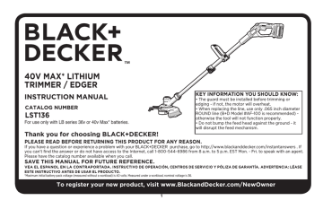 BLACK+DECKER LST136 download instruction manual pdf