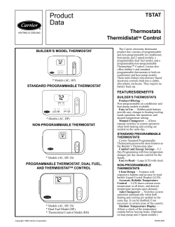 Carrier Non-Programmable Thermostats - Owner's manual, User manual