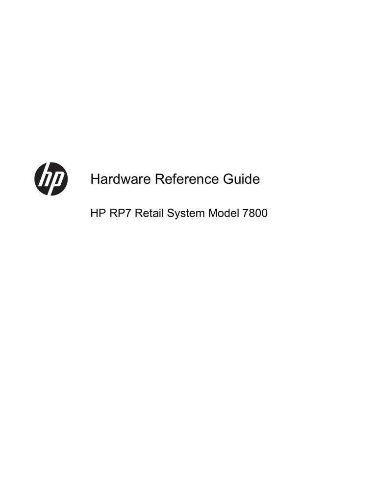 HP RP7 7800 Hardware reference guide Manualzz