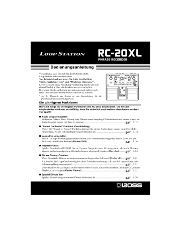 Der RC-20XL als Übungshilfe | Manualzz