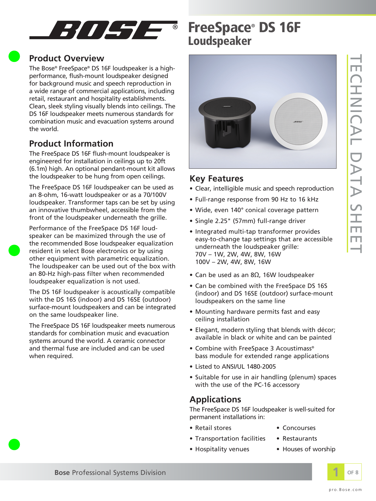 bose ds 16f