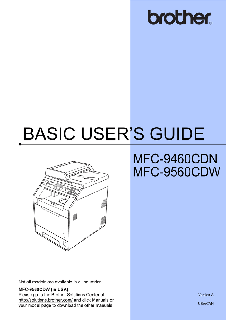 Brother MFC-9460CDN User`s guide | Manualzz