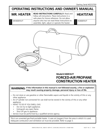 propane heater will not light