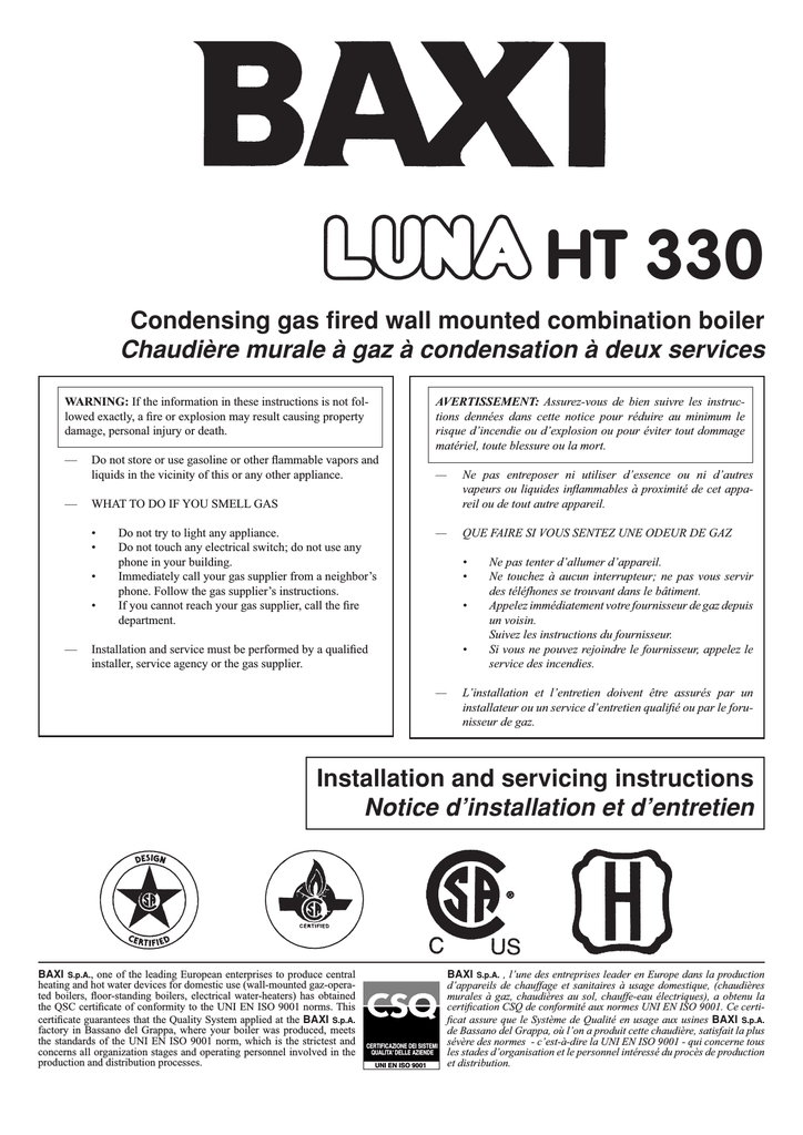 Baxi luna ht 330