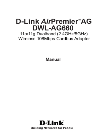 D-Link DWL-AG660 Network Card User manual | Manualzz