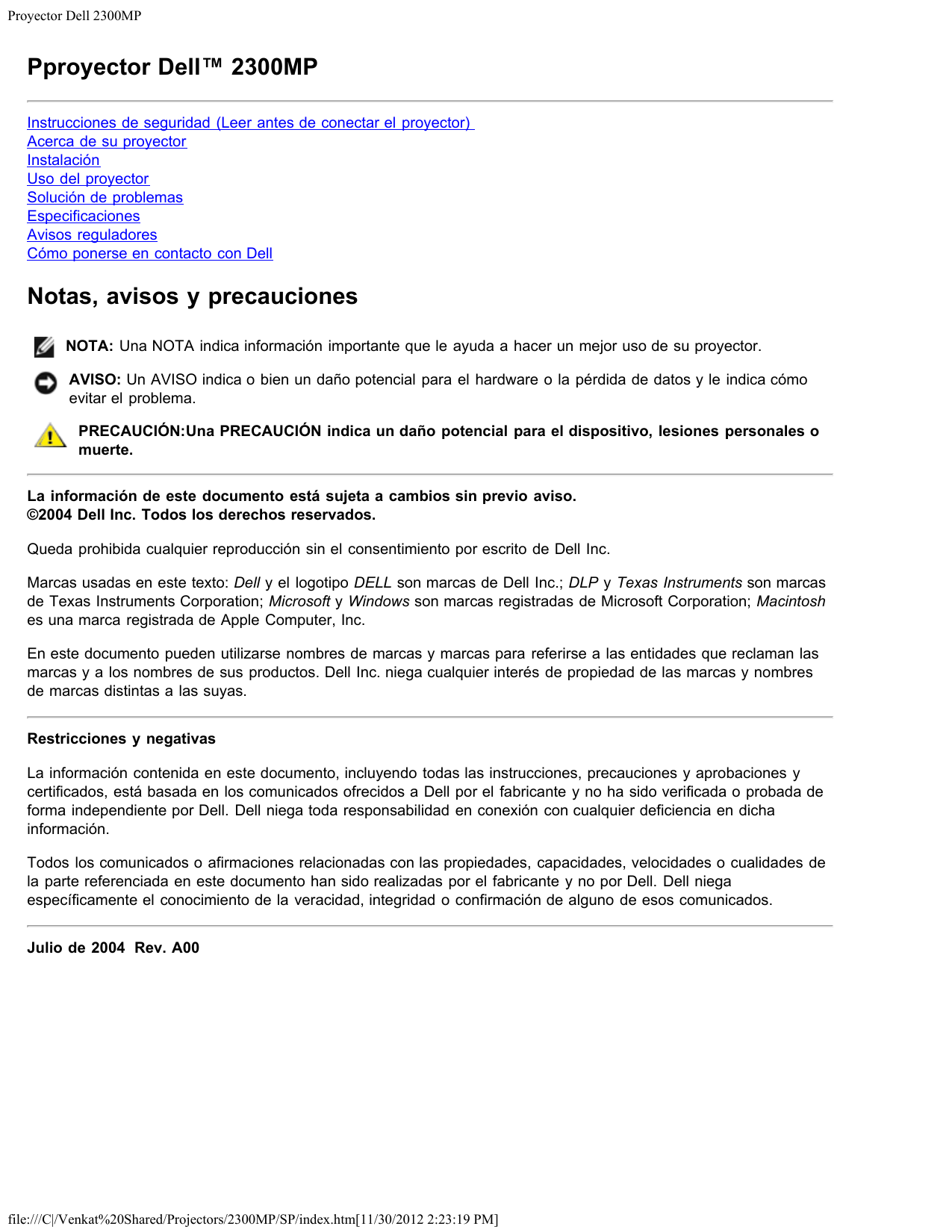 informacion de la marca dell