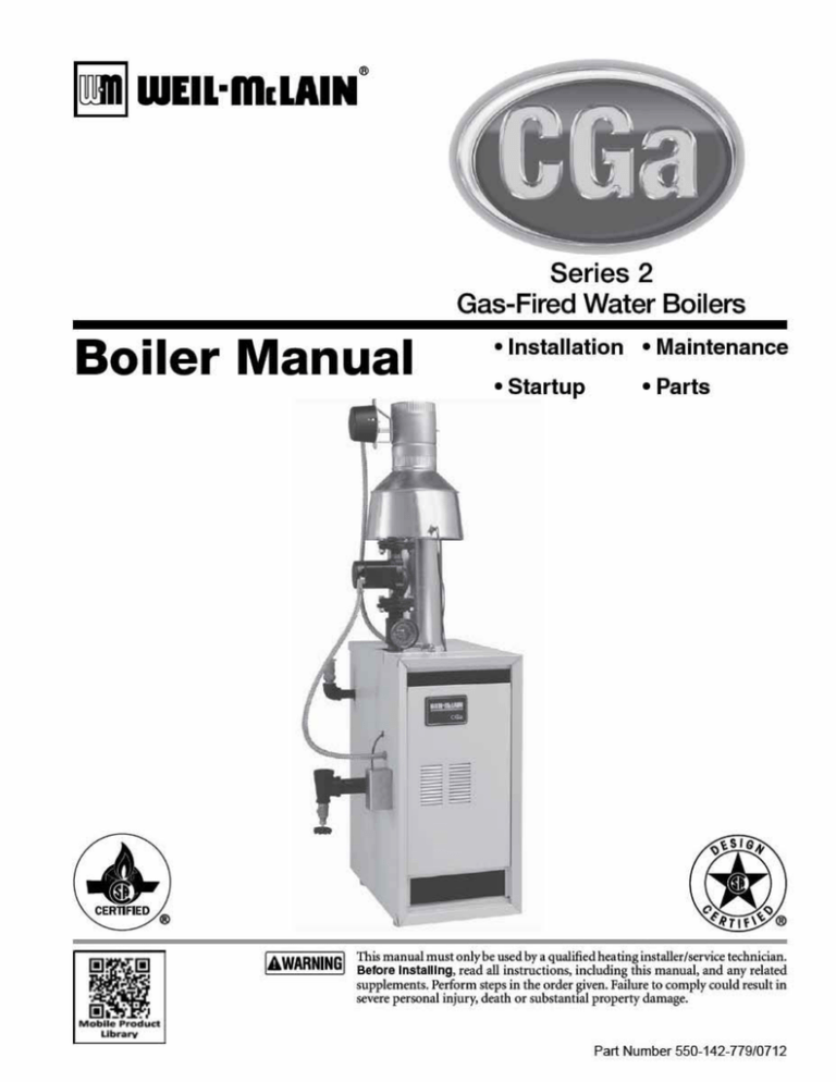 Weil-mclain Gold Cga Boiler Manual