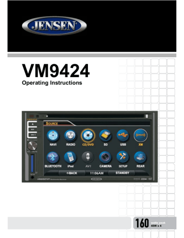 Jensen VM9424 Operating instructions | Manualzz