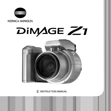 Minolta DiMAGE Z1 Instruction manual | Manualzz