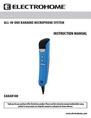 Electrohome EAKAR100 Instruction manual | Manualzz