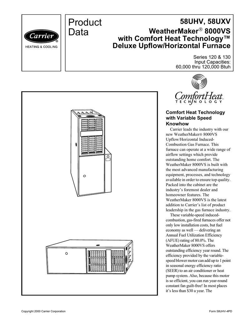 Carrier Model 48gs Product Data